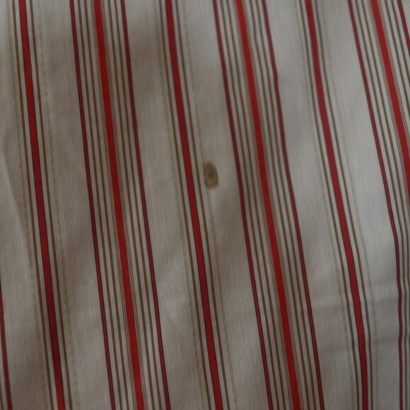 Olsen Europe Red White Striped Button Down Blouse Shirt Cotton Blend Size 12 - Picture 11 of 11